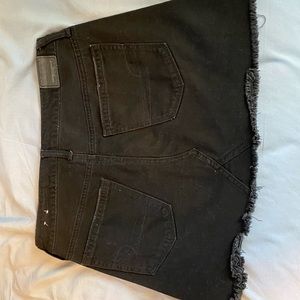 American eagle black jean skirt